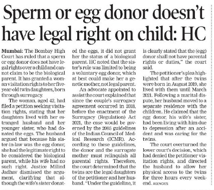 Court decision on surrogacy